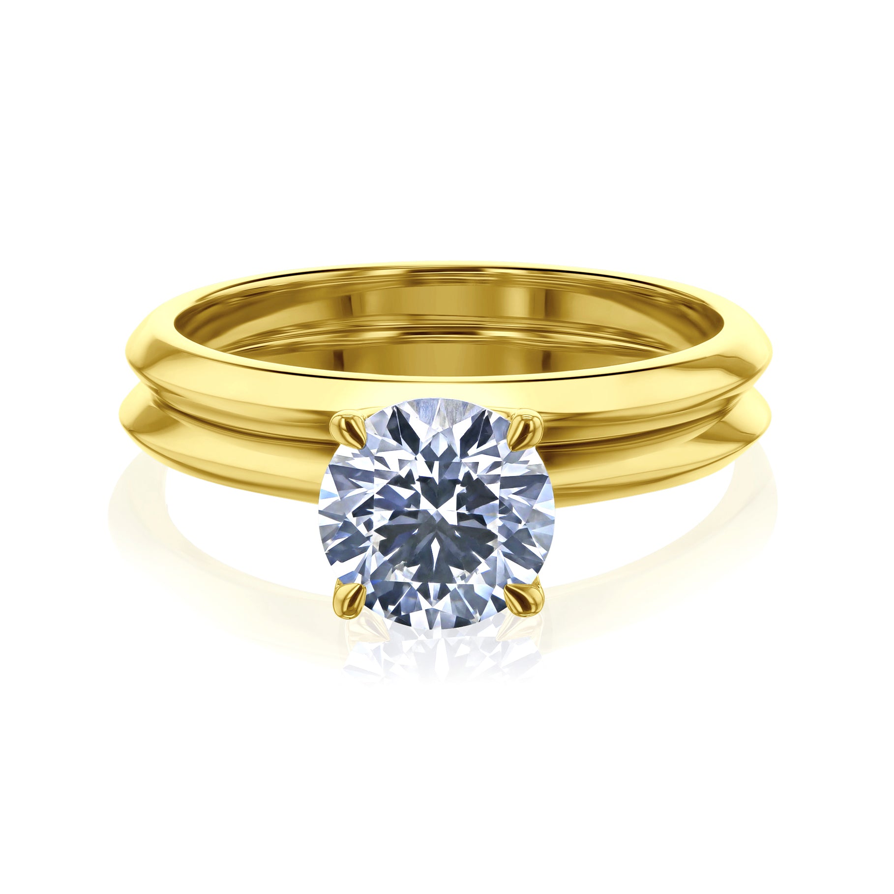 1.5 Carat Lab Grown Diamond Solitaire Hana Bridal Set