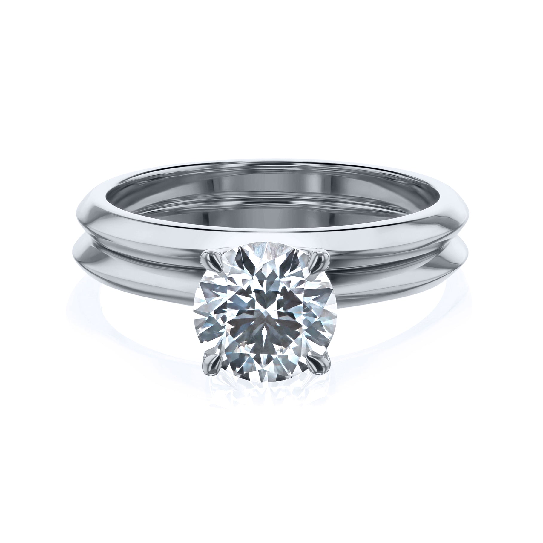 1.5 Carat Lab Grown Diamond Solitaire Hana Bridal Set