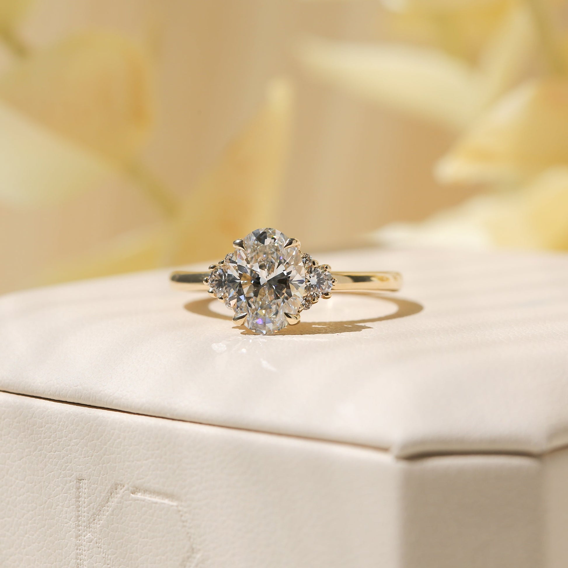 Kobelli Oval Diamond Side Cluster Ethical & Sustainable Ring