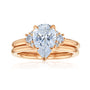 2.2 Carat Lab Grown Diamond Pear Dulce Bridal Set in Rose Gold