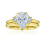 2.2 Carat Lab Grown Diamond Pear Dulce Bridal Set in Yellow Gold