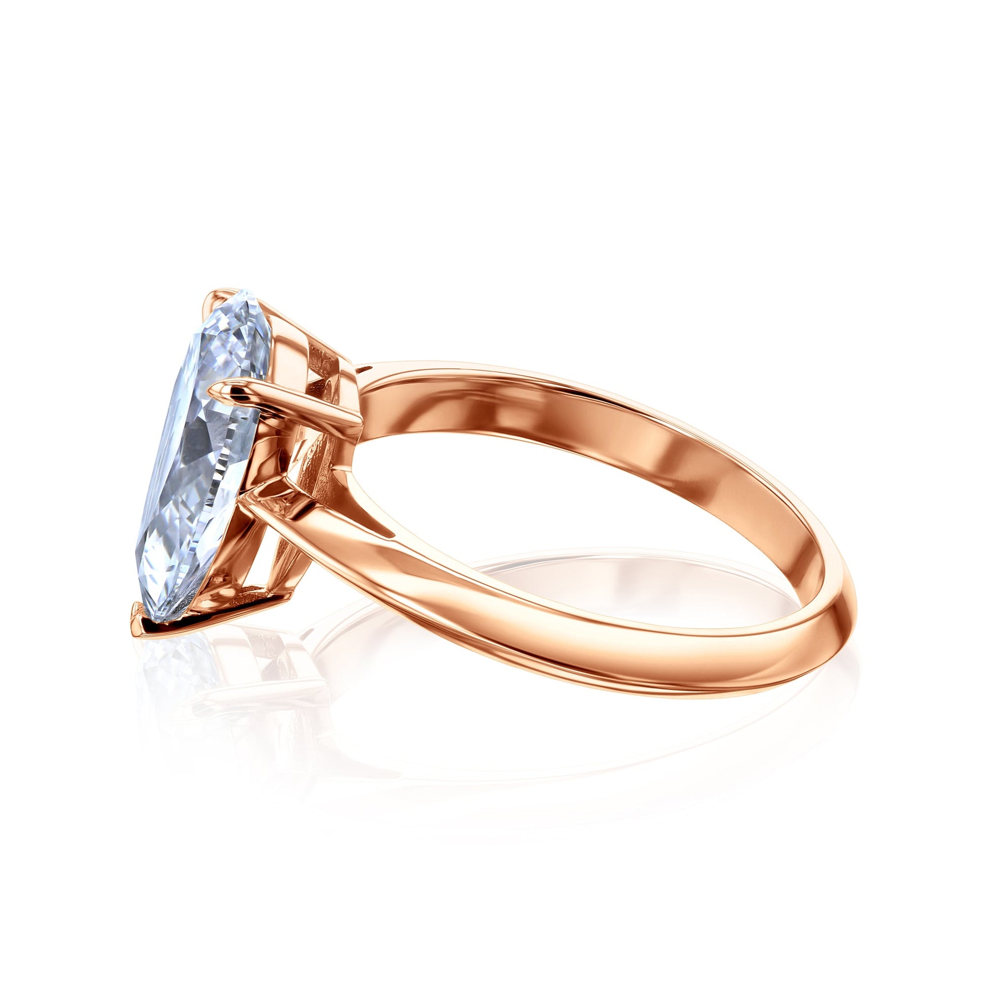 Kobelli Grown Large Pear Diamond Engagement Ring