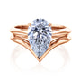 Kobelli Grown Large Pear Diamond Bridal Set