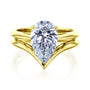 Kobelli Grown Large Pear Diamond Bridal Set