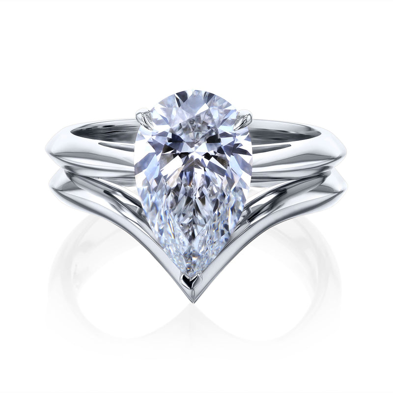 Kobelli Grown Lab Diamond Pear Bridal Set - Main Image