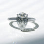 Kobelli Grown Large Pear Diamond Engagement Ring