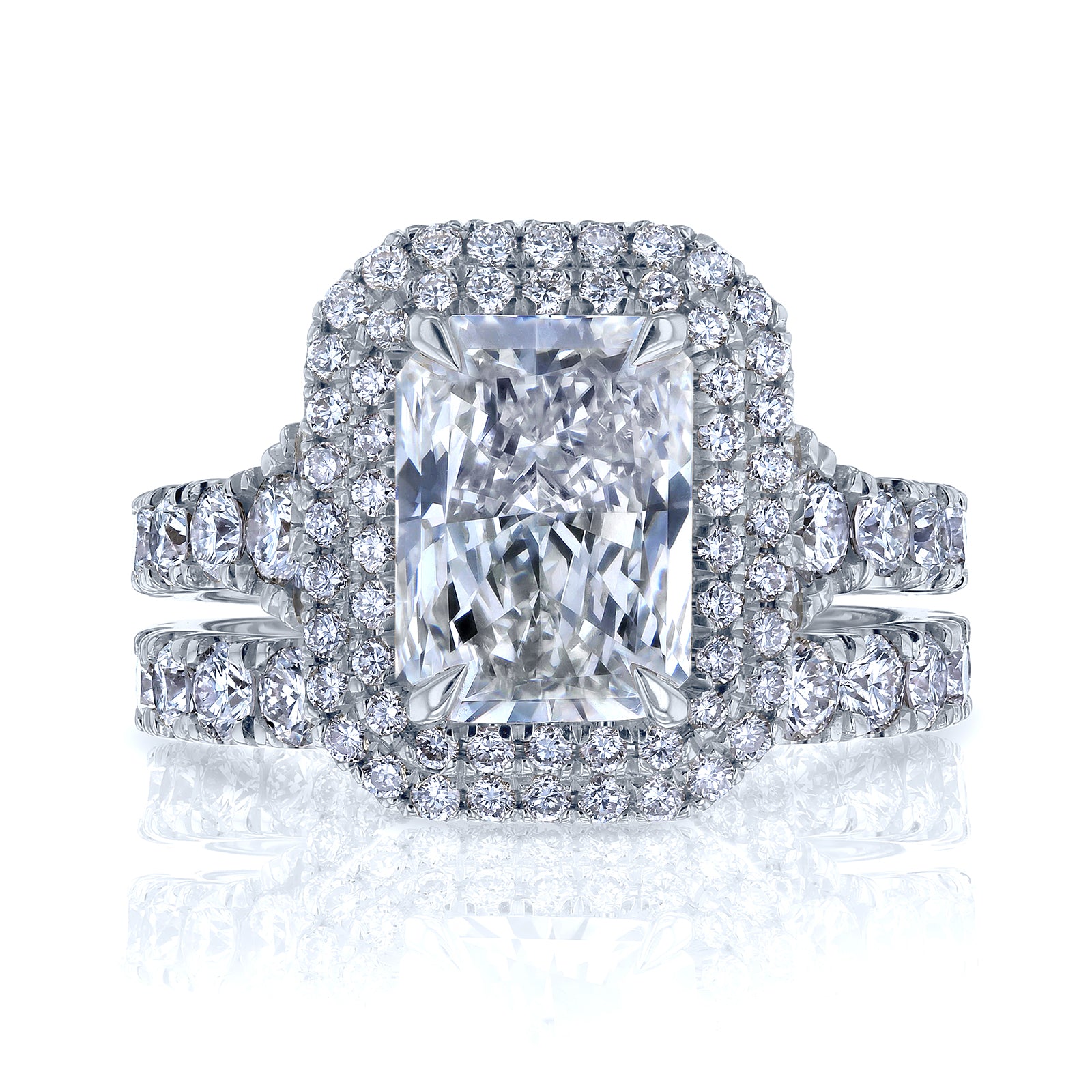 Lab Grown Diamond Double Halo Seoul Bridal Set