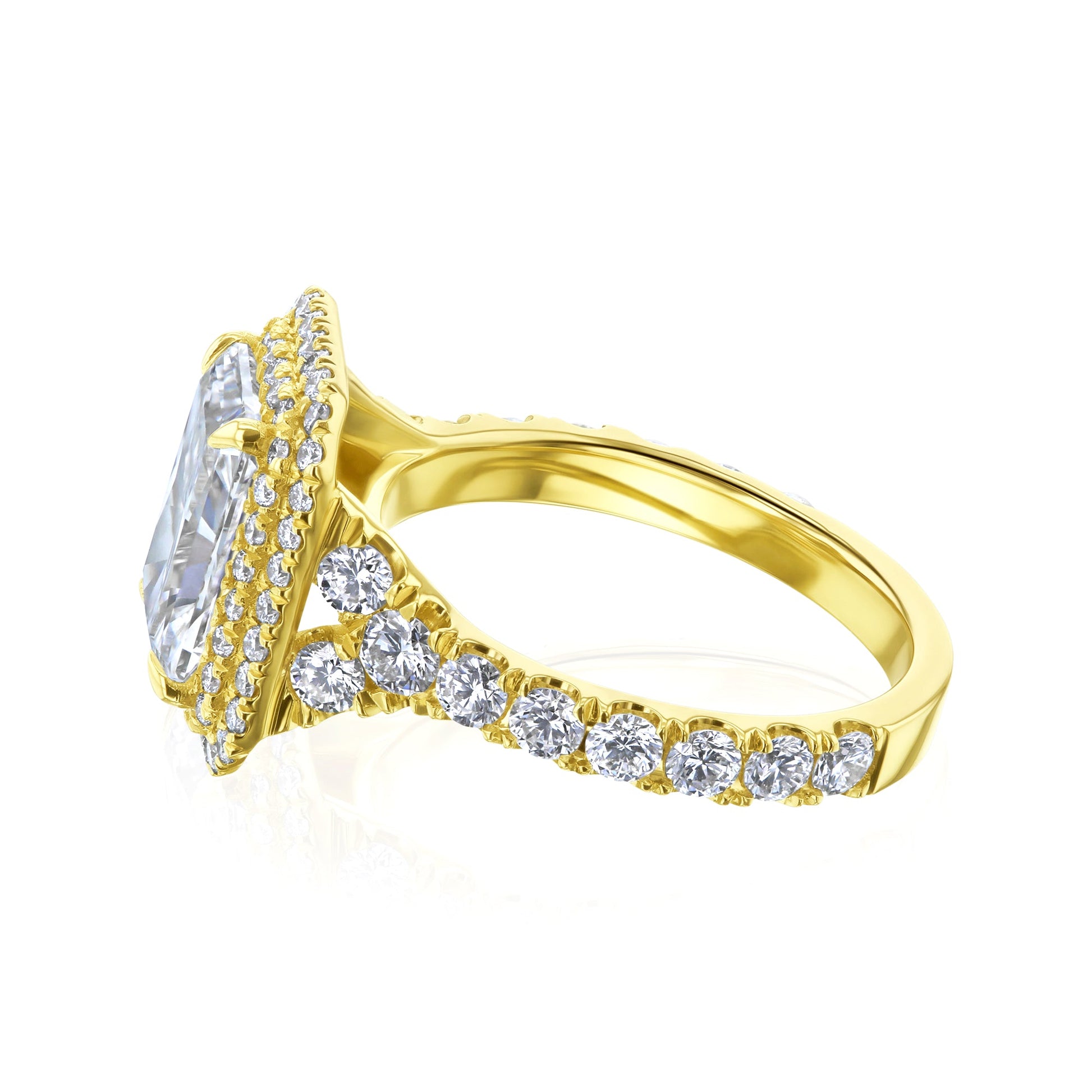 Kobelli Large Radiant Double Halo Engagement Ring