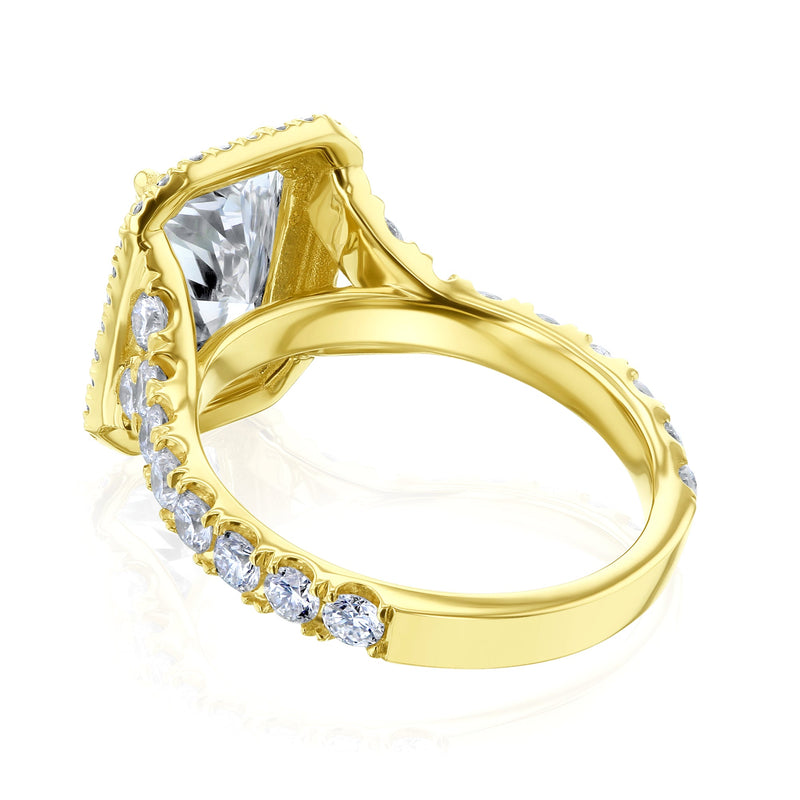 Kobelli Large Radiant Double Halo Engagement Ring