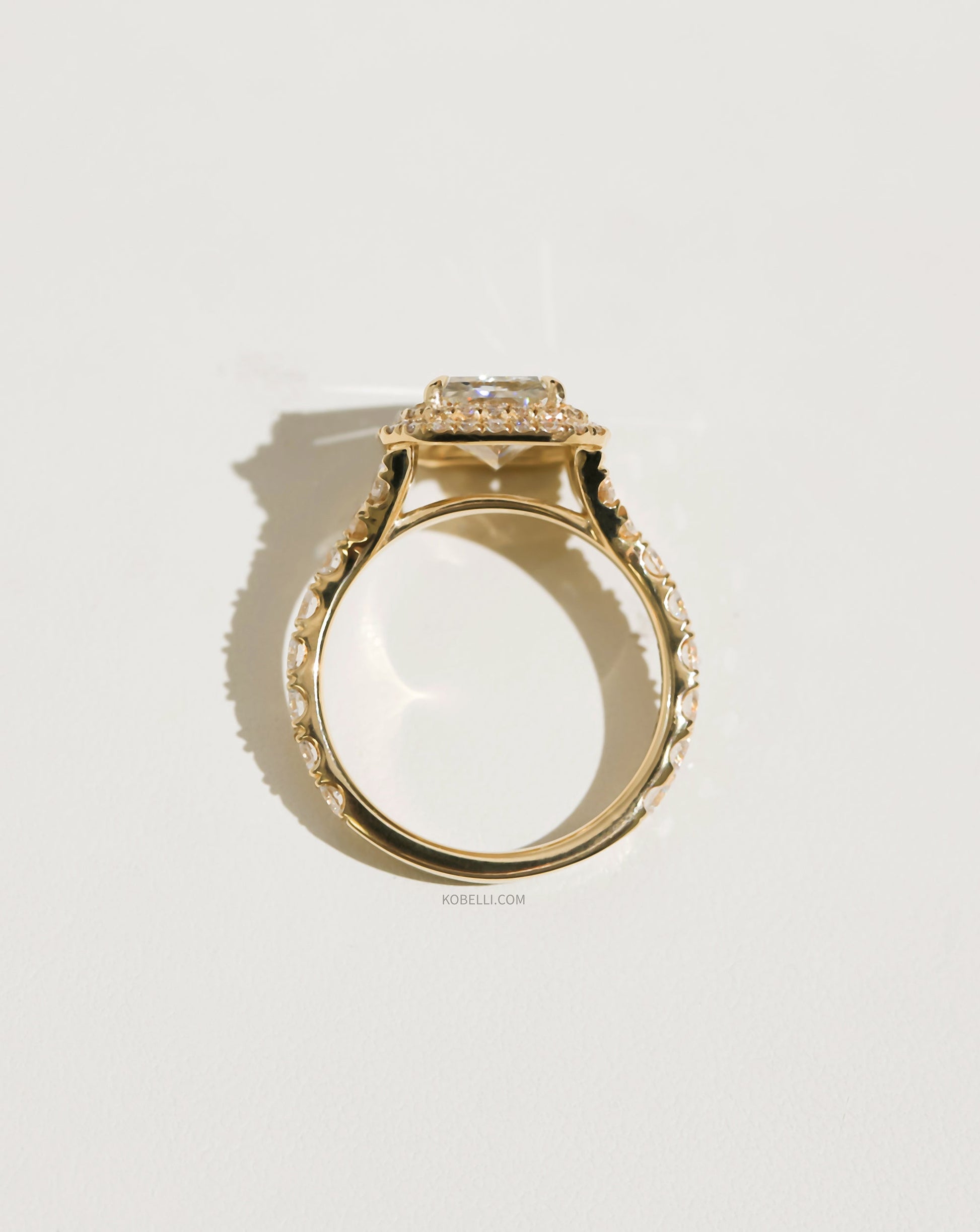 Kobelli Large Radiant Double Halo Engagement Ring