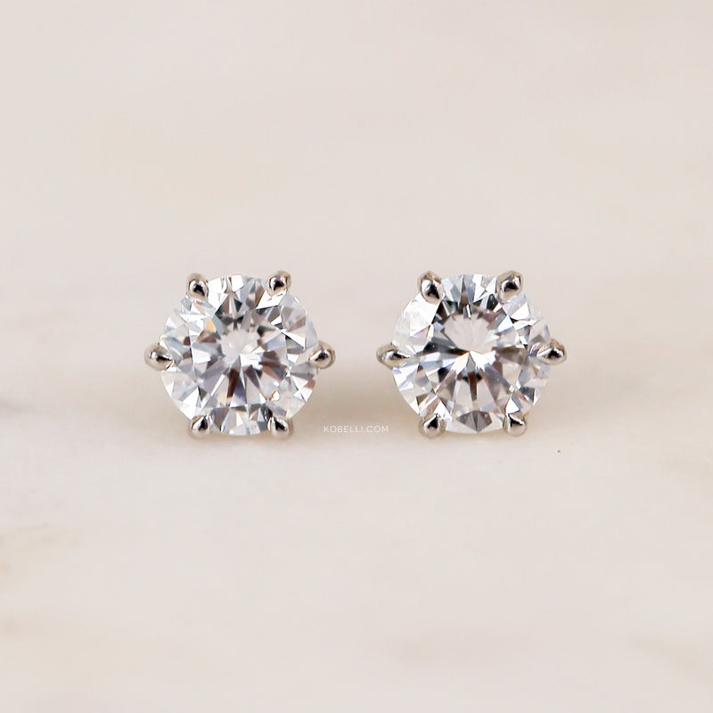 1 Carat Lab Grown Diamond 6-Prong Chelsea Earrings