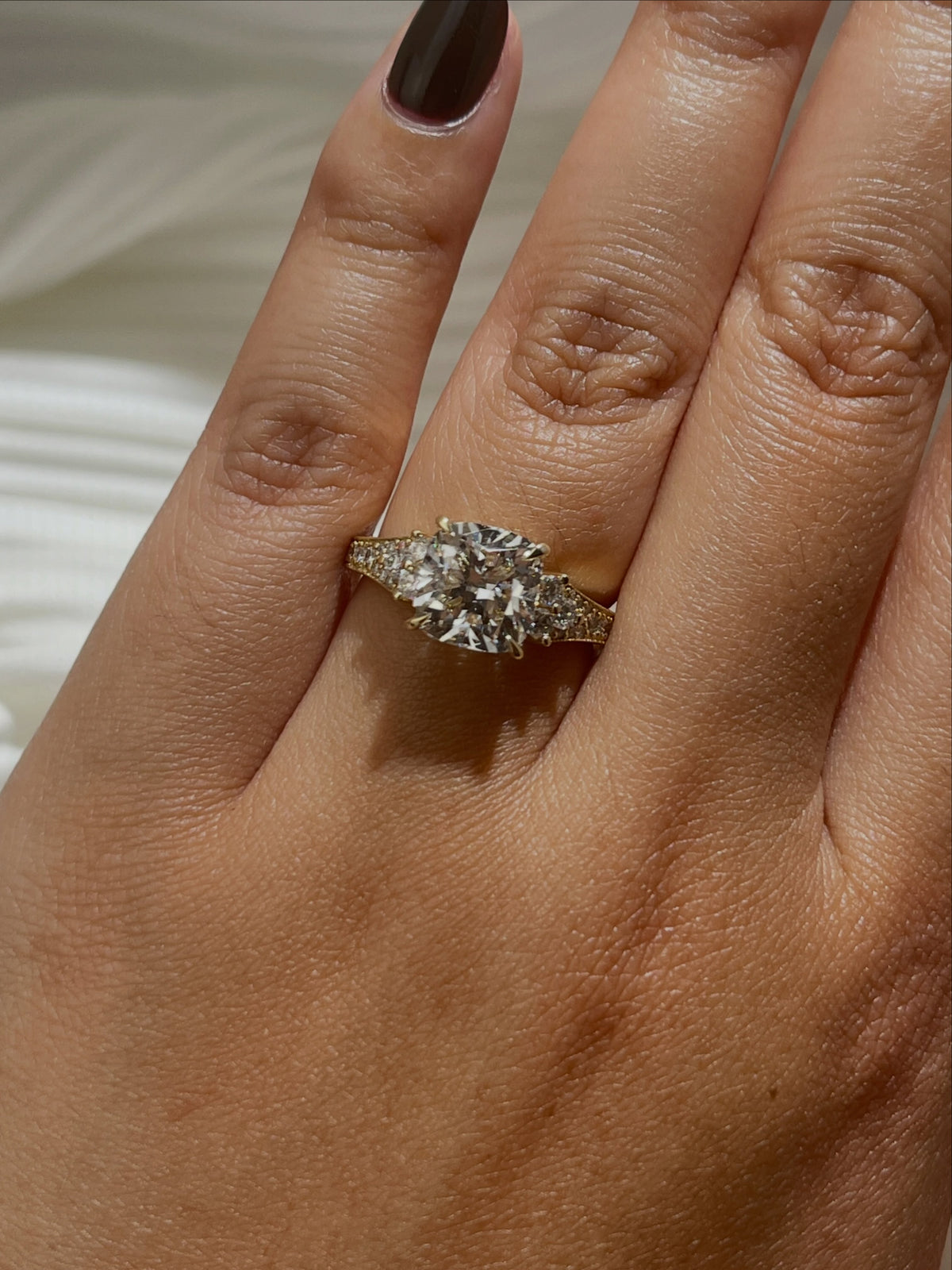 Lab Grown Diamond Side Cluster Grindelwald Ring