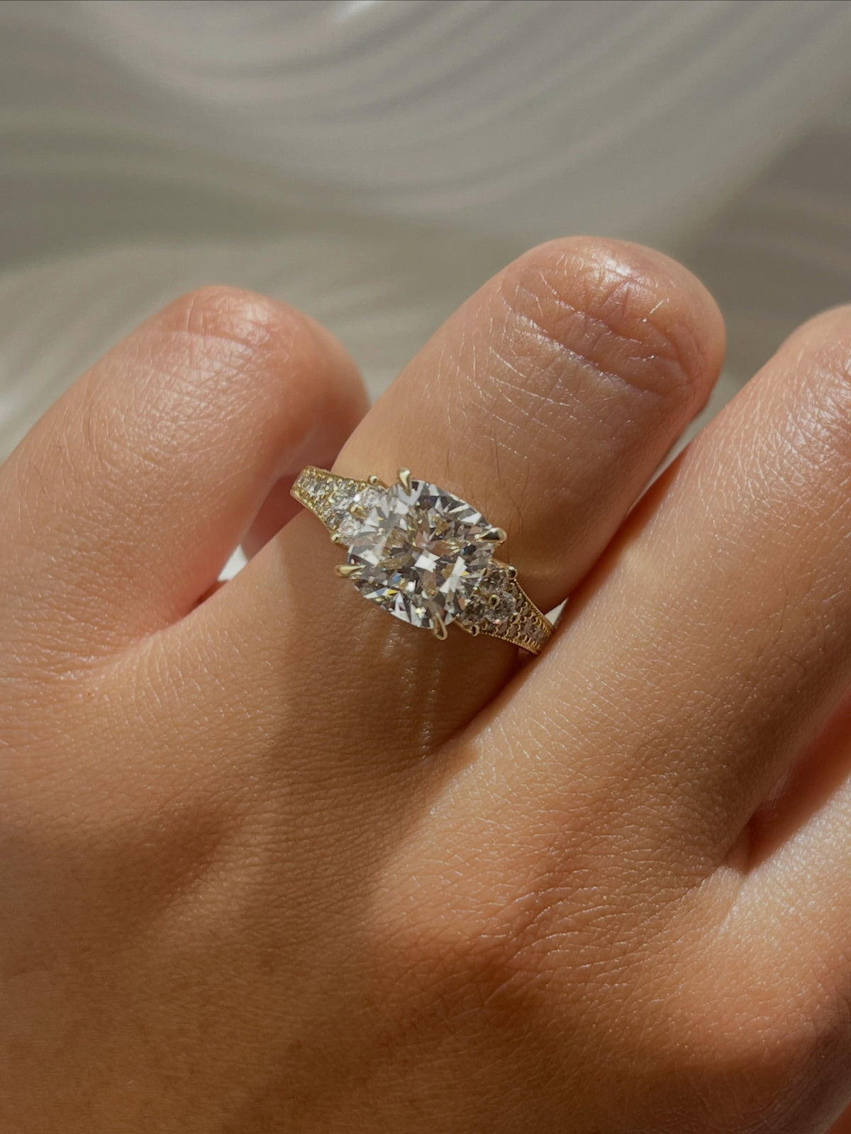 Lab Grown Diamond Side Cluster Grindelwald Ring