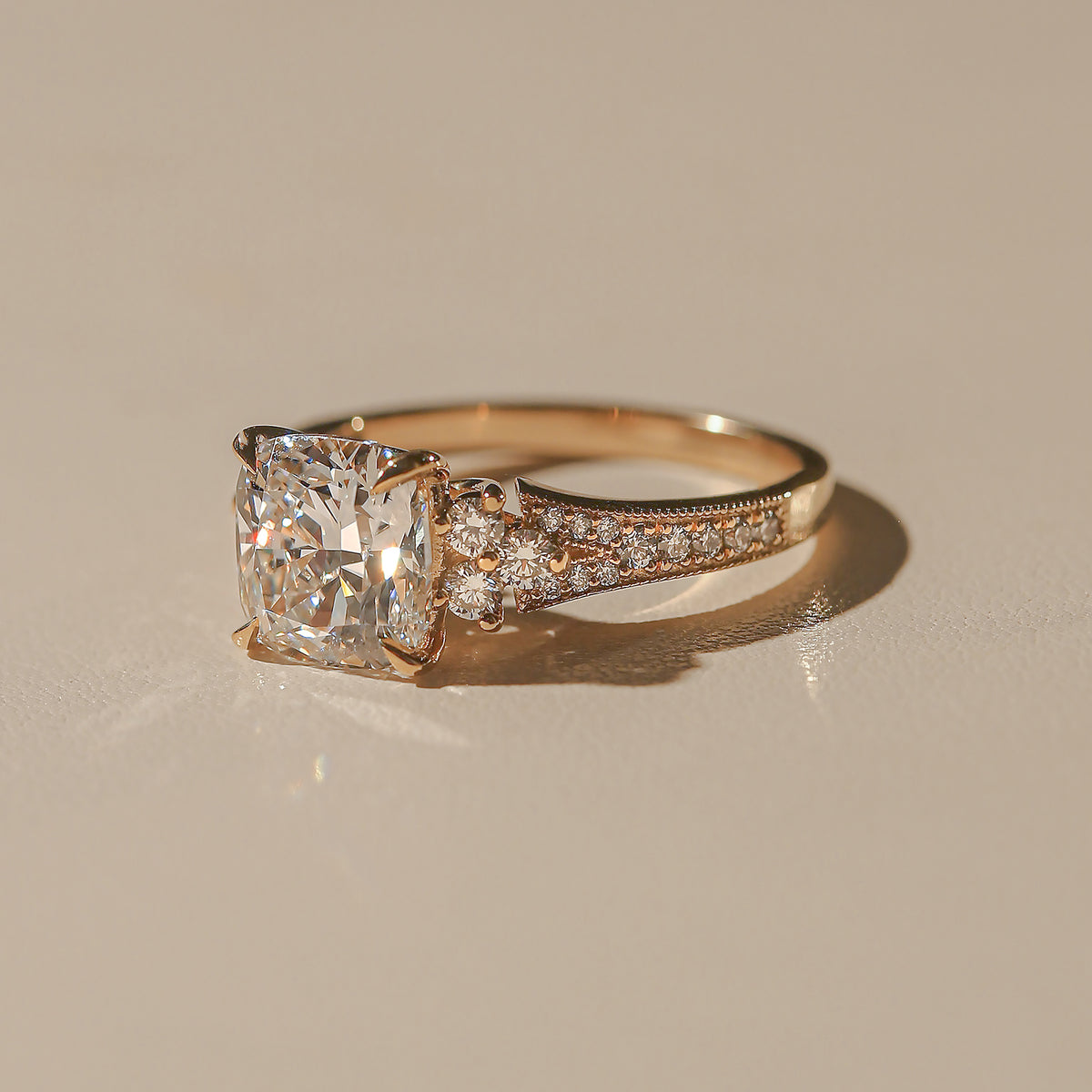 Lab Grown Diamond Side Cluster Grindelwald Ring