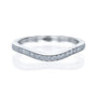 Lab Grown Diamond Curved Shadow Wedding Band in White Gold