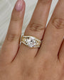 3 Carat Lab Grown Diamond Interlaken 3pc Bridal Set - Yellow Gold Size 7 on a hand