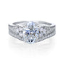 Kobelli 2.70 Carats Total Lab Grown Diamond Oval Center Side Cluster Bridal Set - white gold option