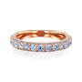 Multi-row diamond band in rose gold option