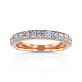 1 1/2 Carats Lab Grown Diamond-Coated Comfort Fit Wedding Band in Rose Gold