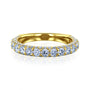 Multi-row diamond band in yellow gold option