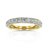 1 1/2 Carats Lab Grown Diamond-Coated Comfort Fit Wedding Band in Yellow Gold