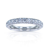 1 1/2 Carats Lab Grown Diamond-Coated Comfort Fit Wedding Band in White Gold