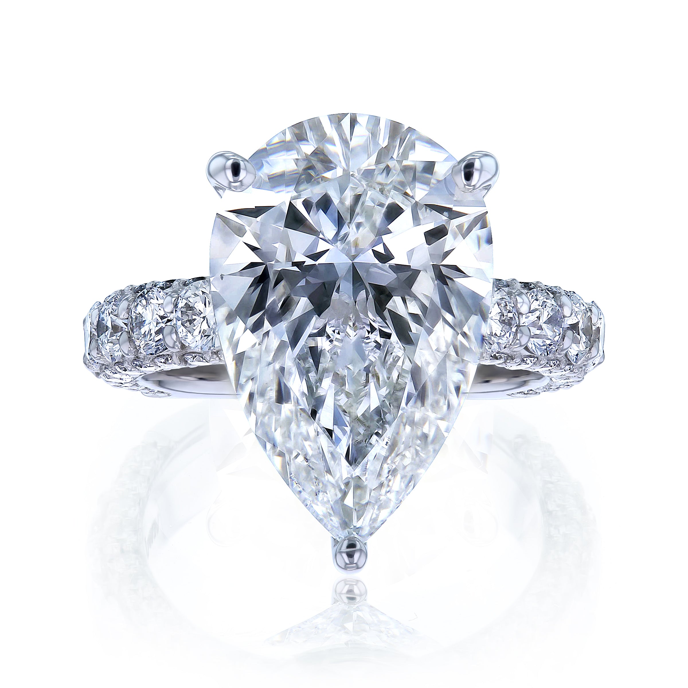8 Carat Lab Grown Diamond Half Eternity Beckham Ring
