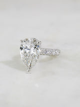 Kobelli Grown Pear Diamond Engagement Ring long shot