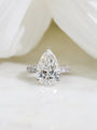 Kobelli Grown Pear Diamond Engagement Ring diamond focused