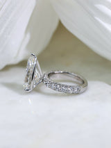 Kobelli Grown Pear Diamond Engagement Ring side view