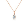1 Carat Lab Grown Diamond Solitaire Serena Necklace in Rose Gold