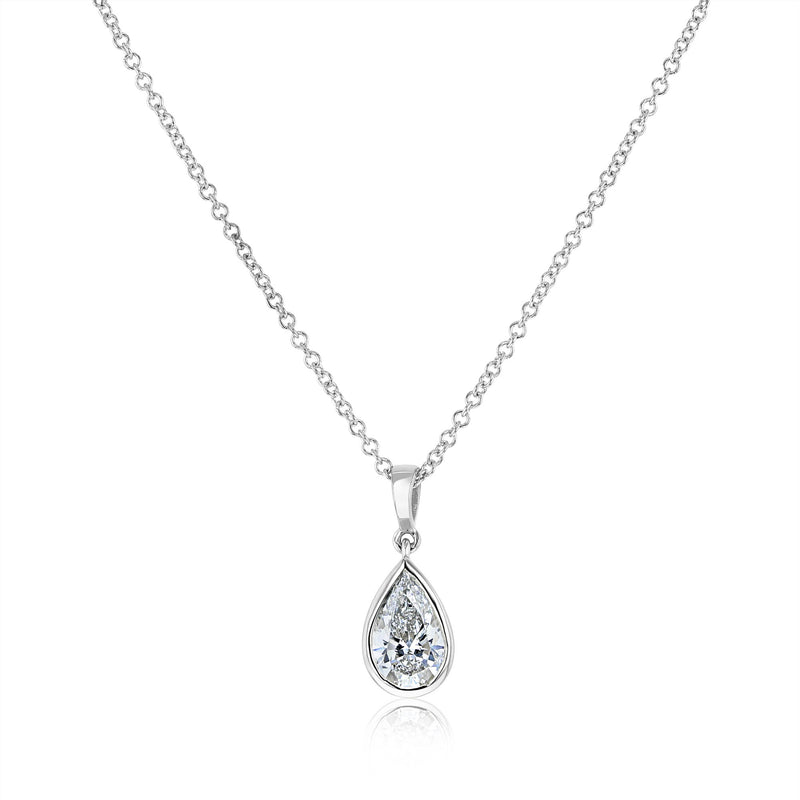 Pear Diamond in White Gold