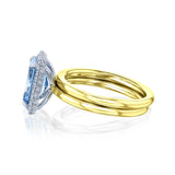 3ct Blue Diamond Aomori Bridal Set