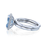 3ct Blue Diamond Aomori Bridal Set