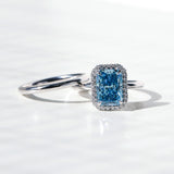 3ct Blue Diamond Aomori Bridal Set