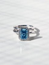 3 Carat Blue Diamond Aomori Bridal Set