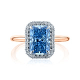 3 Carat Blue Diamond Aomori Ring