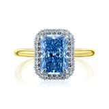 3ct Blue Diamond Aomori Ring (Cert)