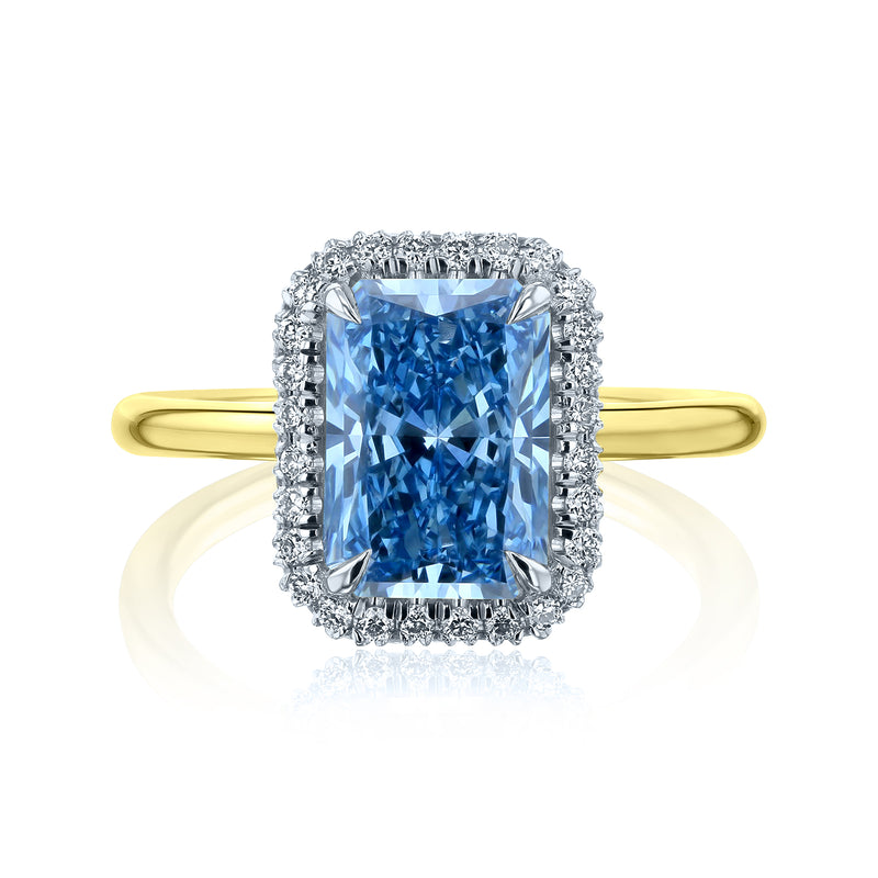 3ct Blue Diamond Aomori Ring (Cert)