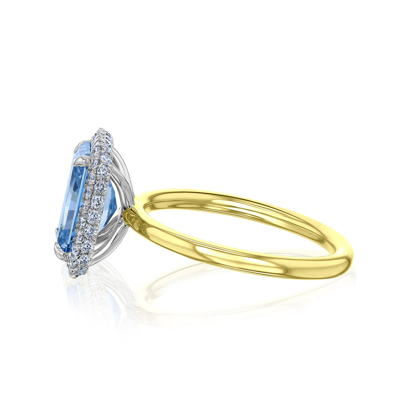 3ct Blue Diamond Aomori Ring