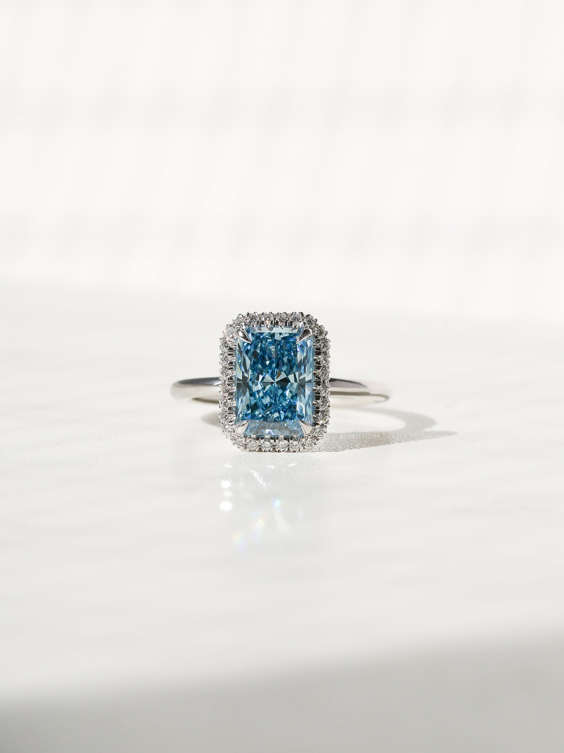 3 Carat Blue Diamond Aomori Ring