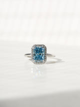 3 Carat Blue Diamond Aomori Ring