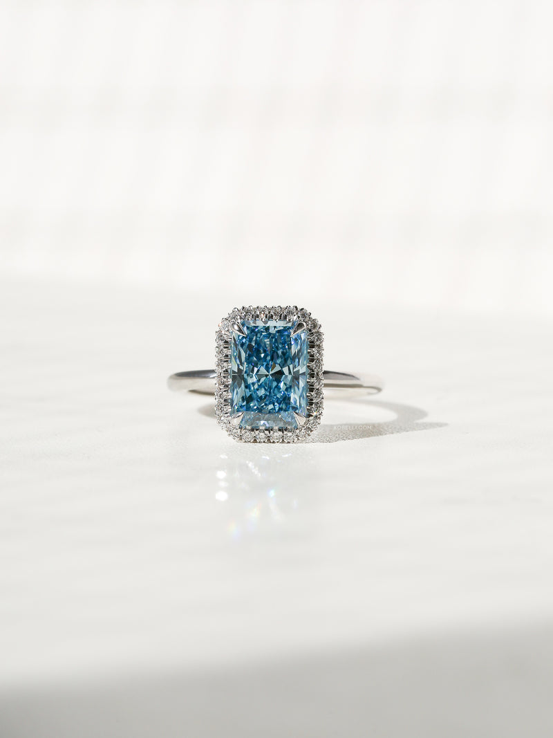 3ct Blue Diamond Aomori Ring (Cert)