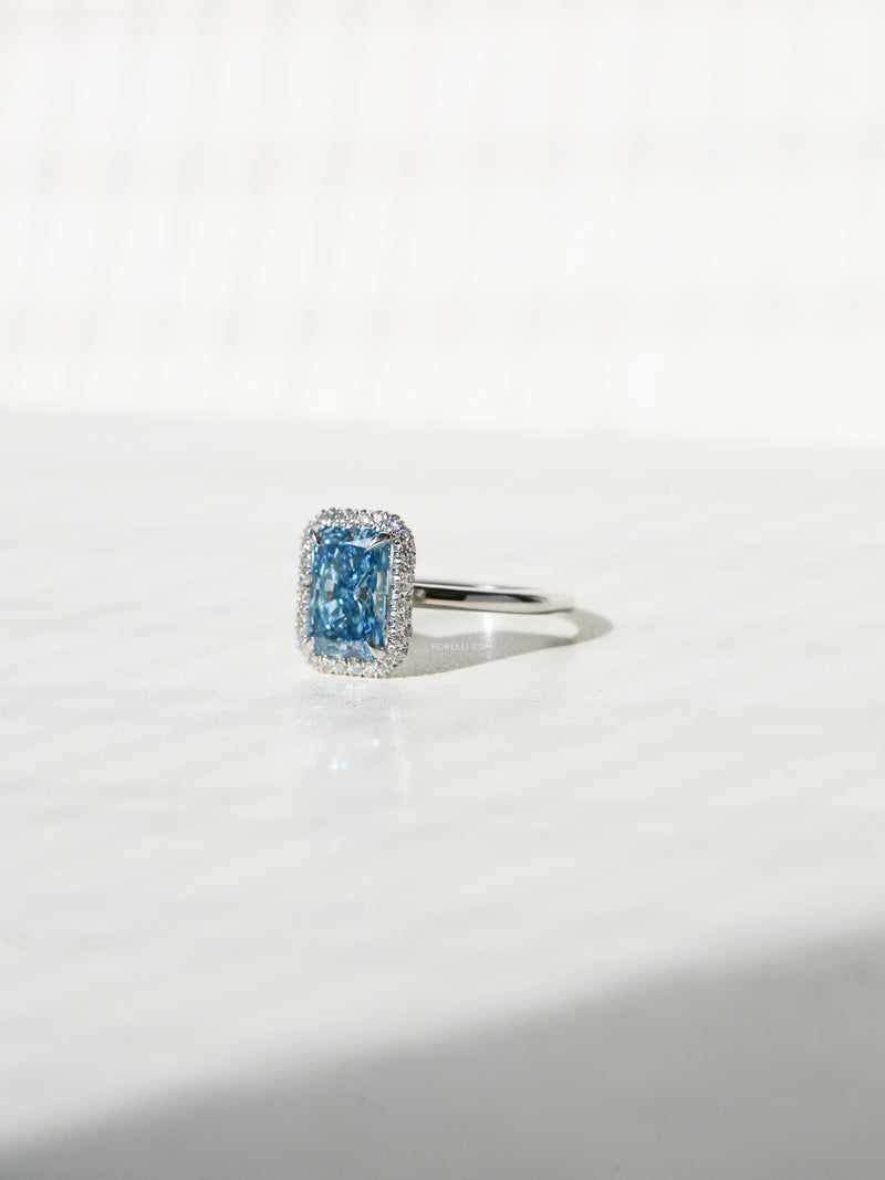 3 Carat Blue Diamond Aomori Ring