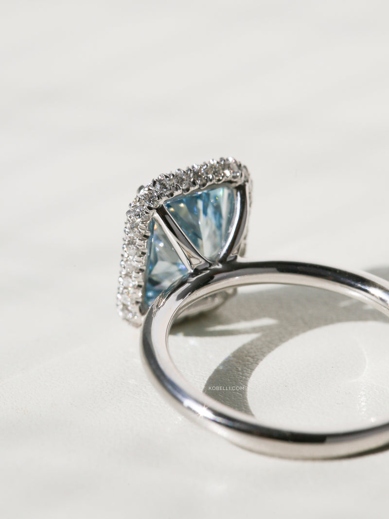 3 Carat Blue Diamond Aomori Ring