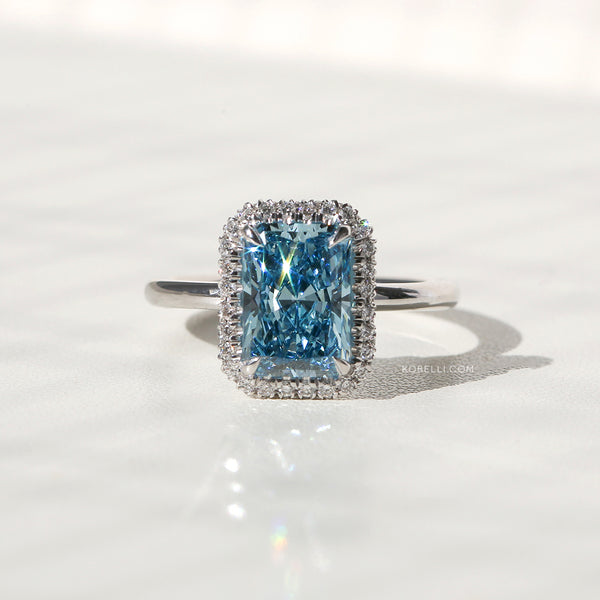 3 Carat Blue Diamond Aomori Ring