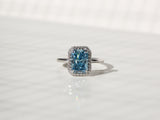 3ct Blue Diamond Aomori Ring