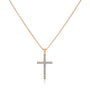 diamond cross in rose gold