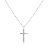 diamond cross in white gold