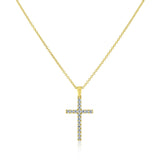 diamond cross in yellow gold